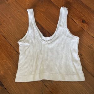 UO out from under ribbed tank top white